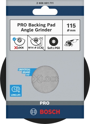 Bosch PRO mekani podložni tanjur 115 mm X-LOCK za kutne brusilice.