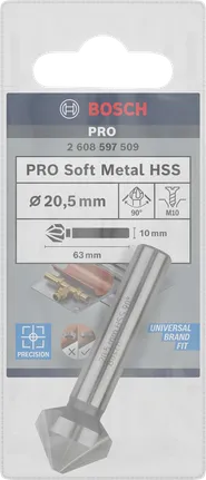 Bosch PRO Soft Metal HSS svrdlo za upuštanje 20,5 mm za precizno bušenje.