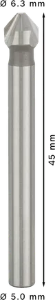 Bosch PRO svrdlo za upuštanje od mekog metala HSS 6,3 x 45 mm.