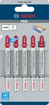 Bosch PRO Plastics PMMA clean T102BF listovi za ubodnu pilu, pakiranje od 5 komada.