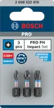 Bosch PRO PH set udarnih bitova, 3 komada.