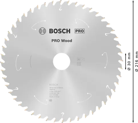 Bosch PRO Wood akumulatorska kružna pila, 216 mm.