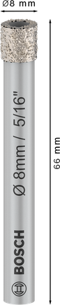 Bosch PRO keramičko svrdlo za suho svrdlo 8x66 mm za pločice.
