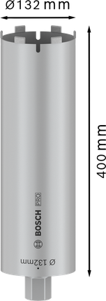 Bosch PRO suha kruna za bušenje 132 x 400 mm 1 1/4-inčna UNC.