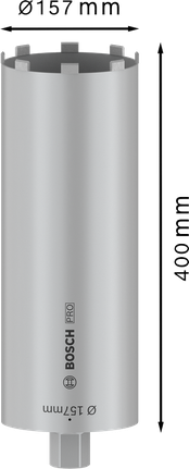 Bosch PRO suha kruna za bušenje 157 x 400 mm 1 1/4-inčna UNC.