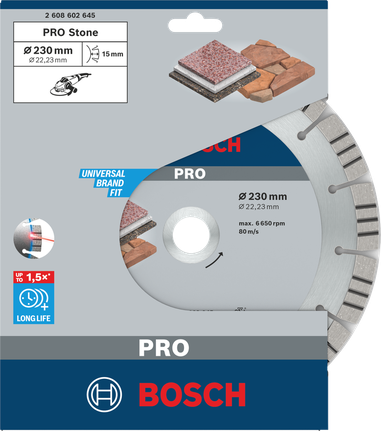 Bosch PRO dijamantni disk za kamen 230 × 22,23 mm.