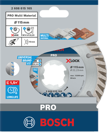 Bosch PRO višenamjenski dijamantni disk 115 mm X-Lock.