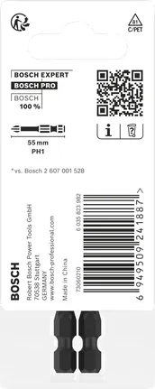 Bosch PH1 udarni bitovi 55 mm, 2 kom.