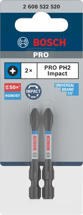 Bosch PRO PH2 udarni bitovi 55 mm 2 kom.