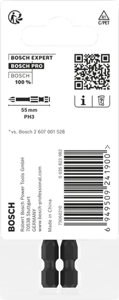 Bosch PRO PH3 udarni bitovi 55 mm, 2 komada.