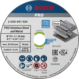 Bosch PRO rezna ploča za nehrđajući čelik i metal 76 mm.