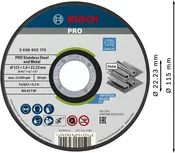 Bosch PRO rezna ploča za nehrđajući čelik i metal, 115 mm.