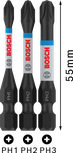 Bosch PRO PH udarni bitovi PH1 PH2 PH3 set od 55 mm.