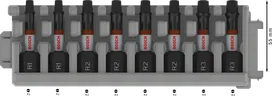 Bosch PRO R udarni bitovi, set od 8 dijelova, duljine 55 mm.