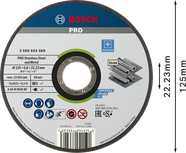 Bosch PRO rezna ploča za nehrđajući čelik i metal, 125 mm.