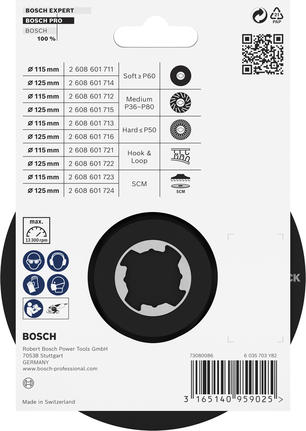 Bosch PRO potporni tanjur 115 mm SCM za X-LOCK brusilice.