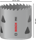 Bosch PRO Multi Material rupna pila s navojem 51 mm.