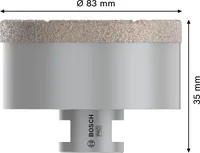 Bosch PRO keramička kružna bušilica za suho rezanje promjera 83 mm.