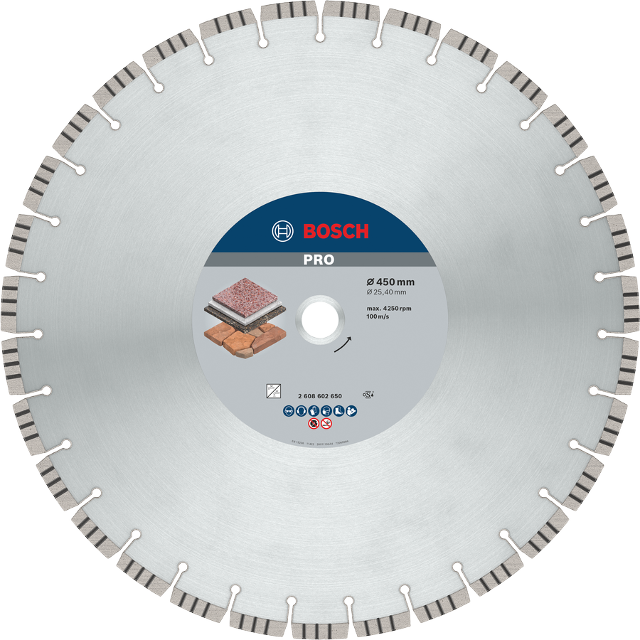 Bosch PRO Stone dijamantni disk 450 mm za rezanje kamena.