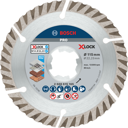 Bosch PRO višenamjenski dijamantni disk X-Lock 115 mm.