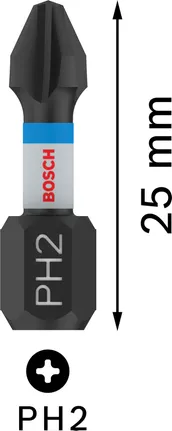 Bosch PRO Phillips udarni svrdlo PH2 25 mm.