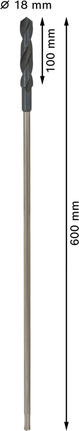 Bosch PRO svrdlo za ugradnju drveta HSS 18 x 600 mm.