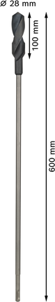Bosch PRO svrdlo za ugradnju drveta HSS SDS plus, 28 x 600 mm.