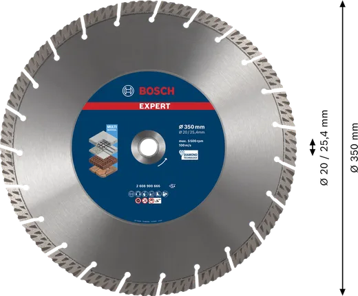 Bosch EXPERT MultiMaterial dijamantna rezna ploča 350 mm.