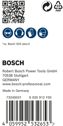 Sigurnosna naljepnica za Bosch EXPERT SDS plus-7X udarno svrdlo.