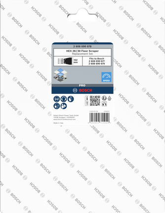 Zamjenski set strugača za pod Bosch HEX 28/30.