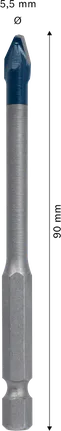 Bosch EXPERT HEX-9 svrdlo za tvrdu keramiku 5,5 x 90 mm.