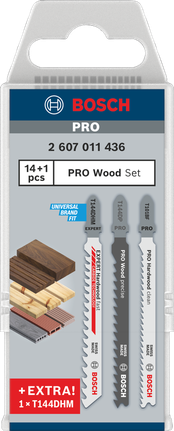 Bosch PRO Wood Set, 15-dijelni set listova ubodne pile.