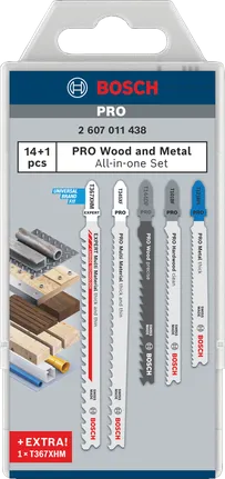 Bosch PRO set listova ubodne pile za drvo i metal "sve u jednom", 15 dijelova.