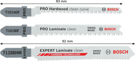 Bosch PRO set od 15 listova ubodne pile za čiste rezove laminata.