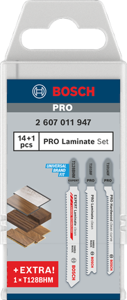 Bosch PRO set za laminat, 15 dijelova, set listova ubodne pile.