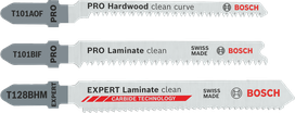 Bosch PRO Laminate Set listova ubodne pile za čisto rezanje.