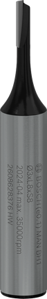 Bosch PRO ravna glodalica s jednom oštricom, promjera 3 mm.