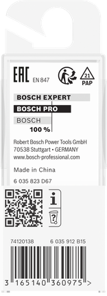 Bosch PRO ravna glodalica 1/8″ x 19/64″ s prihvatom 1/4″.