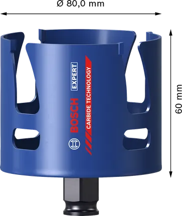 Bosch EXPERT pila za rupe za građevinski materijal, promjer 80 mm.