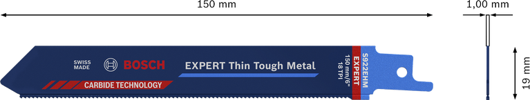 Bosch EXPERT Thin Tough Metal S 922 EHM list pile za rezanje tankog metala.