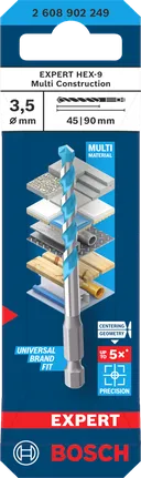 Bosch EXPERT HEX-9 svrdlo za višenamjensku gradnju 3,5 × 90 mm.