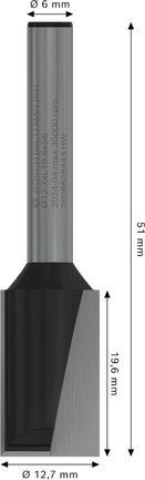 Bosch PRO ravna glodalica 12,7 mm s dvije oštrice.