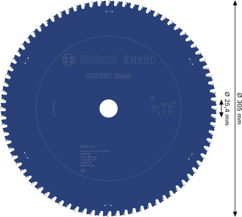 Bosch EXPERT list kružne pile za čelik 305 mm T80.