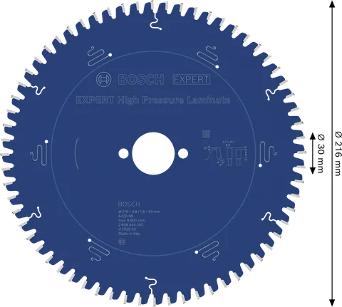 Bosch EXPERT kružna pila za visokotlačni laminat, 216 mm.