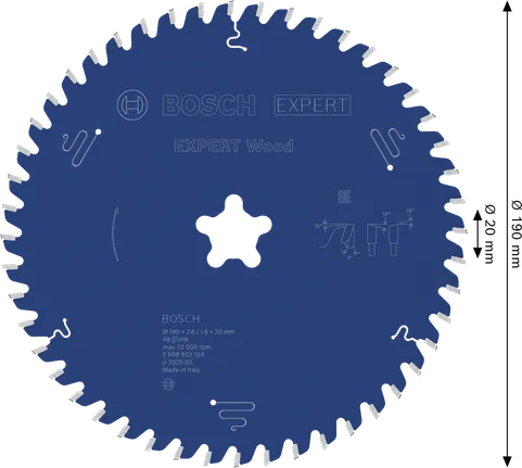 Bosch EXPERT list kružne pile za drvo 190 mm za brzo rezanje drva.