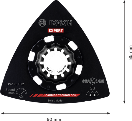 Bosch EXPERT AVZ 90 RT2 brusna ploča od karbida, 90 mm.