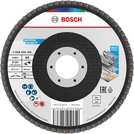 Bosch X451 lamelni disk 125 mm G40 za više materijala.