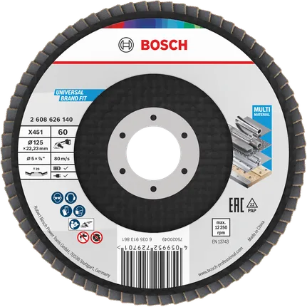 Bosch X451 lamelni disk 125 mm G60 za više materijala.