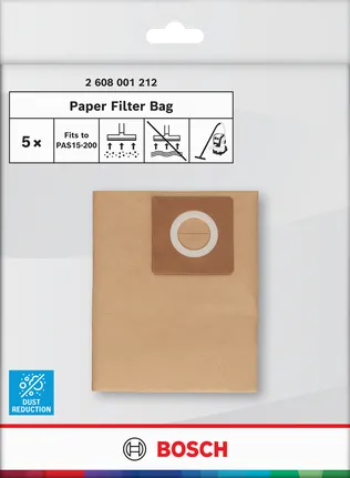 Bosch papirnata filter vrećica za usisavač PAS15-200.