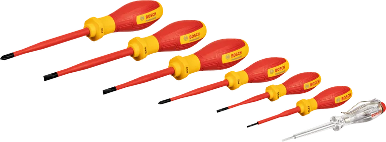 Bosch VDE set odvijača SL/PH, 7 dijelova, do 1000 V.